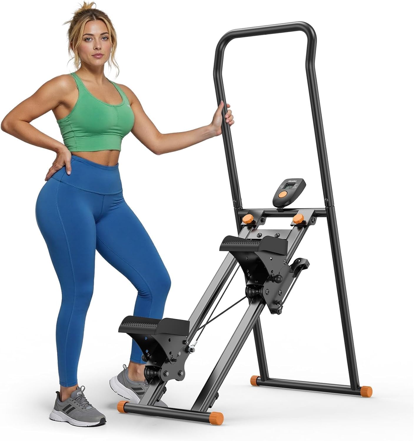 MAXSTRENGTH X Resistance Vertical Climber Combines Muscle Toning + Cardio Aerobic Exercises for Maximum Calorie Burn Vertical Climbing Cardio Exercise Machine Total Body Workout Home Gym Exercise