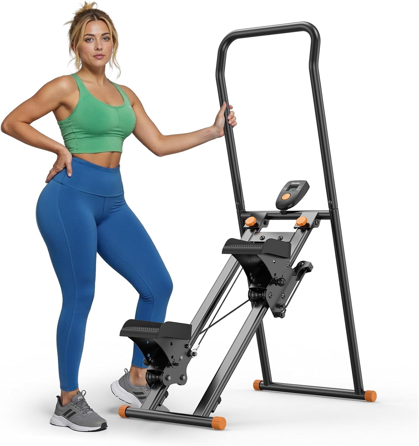 MAXSTRENGTH X Resistance Vertical Climber Combines Muscle Toning + Cardio Aerobic Exercises for Maximum Calorie Burn Vertical Climbing Cardio Exercise Machine Total Body Workout Home Gym Exercise