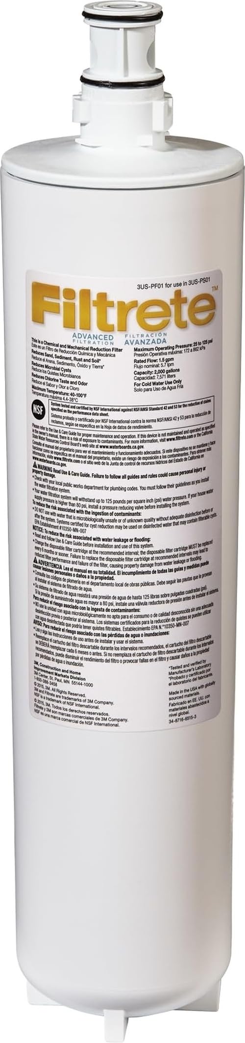 Photo 1 of Filtrete Under Sink Water Filtration System 3US-PS01