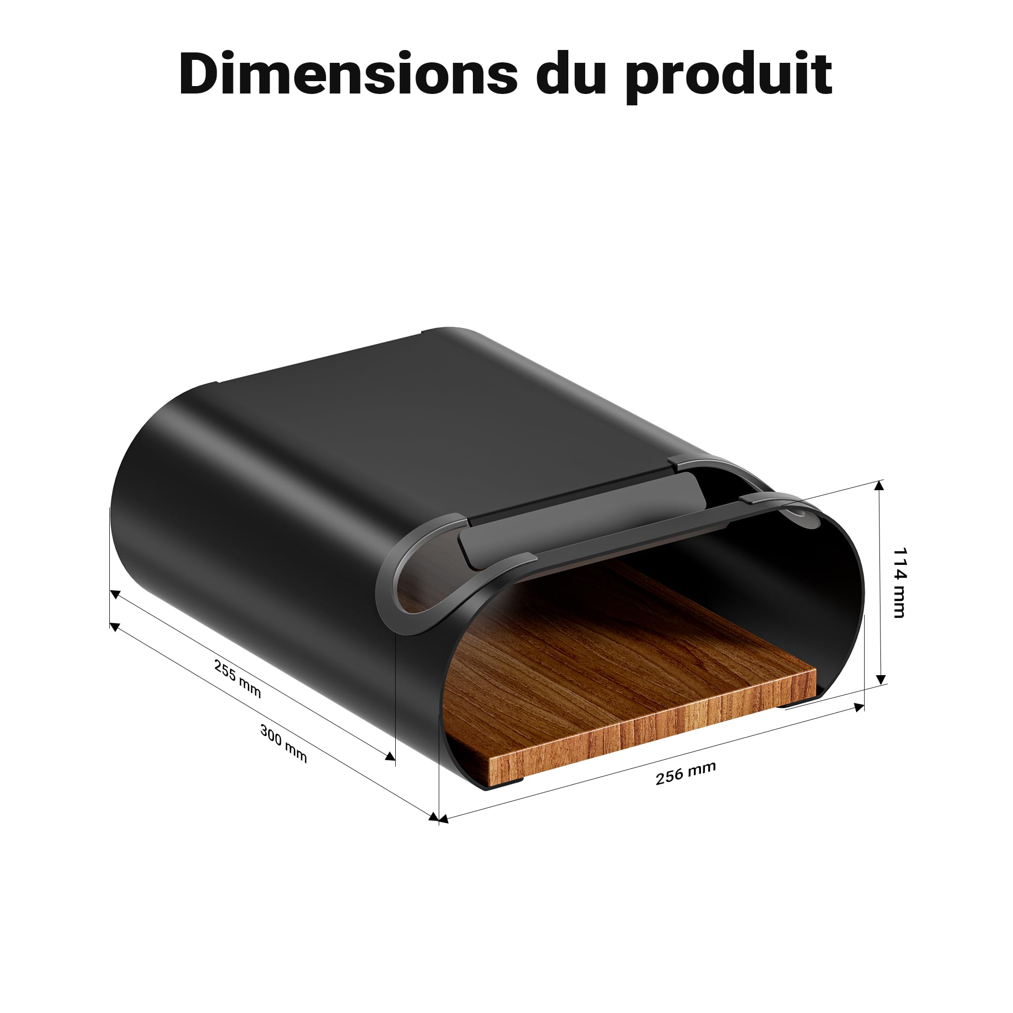 WilTec Support Mural pour vélo 25,6 x 30 x 11,4 cm jusqu'à 25 kg, Support Universel pour Bicyclette, Suspension de vélocipède Ø 55 mm Tube supérieur & 500 mm Largeur du Guidon