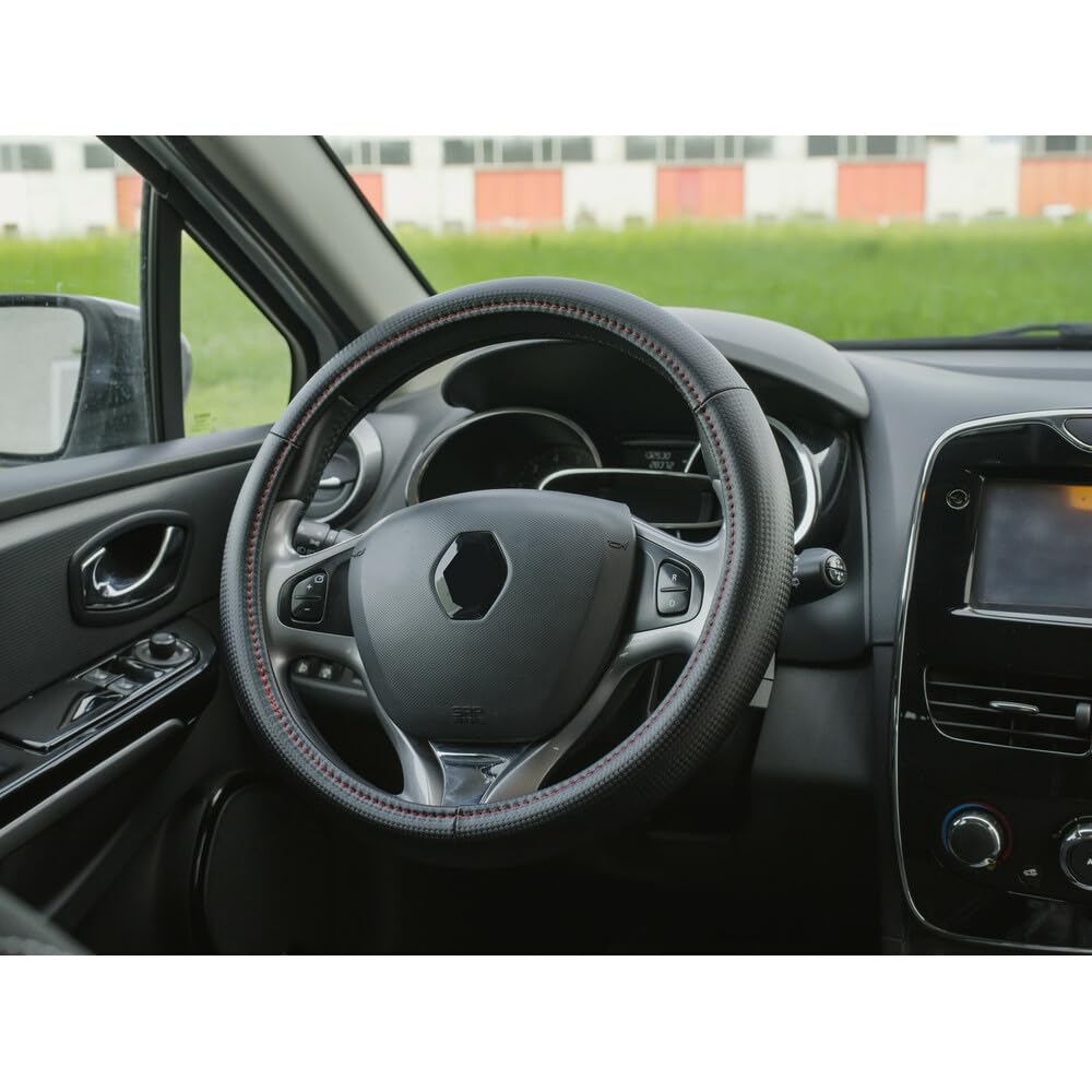 Lampa Gran Pree 33167 Racing Premium Steering Wheel Cover in Skeentex - M - Diameter 37/39 cm - Red