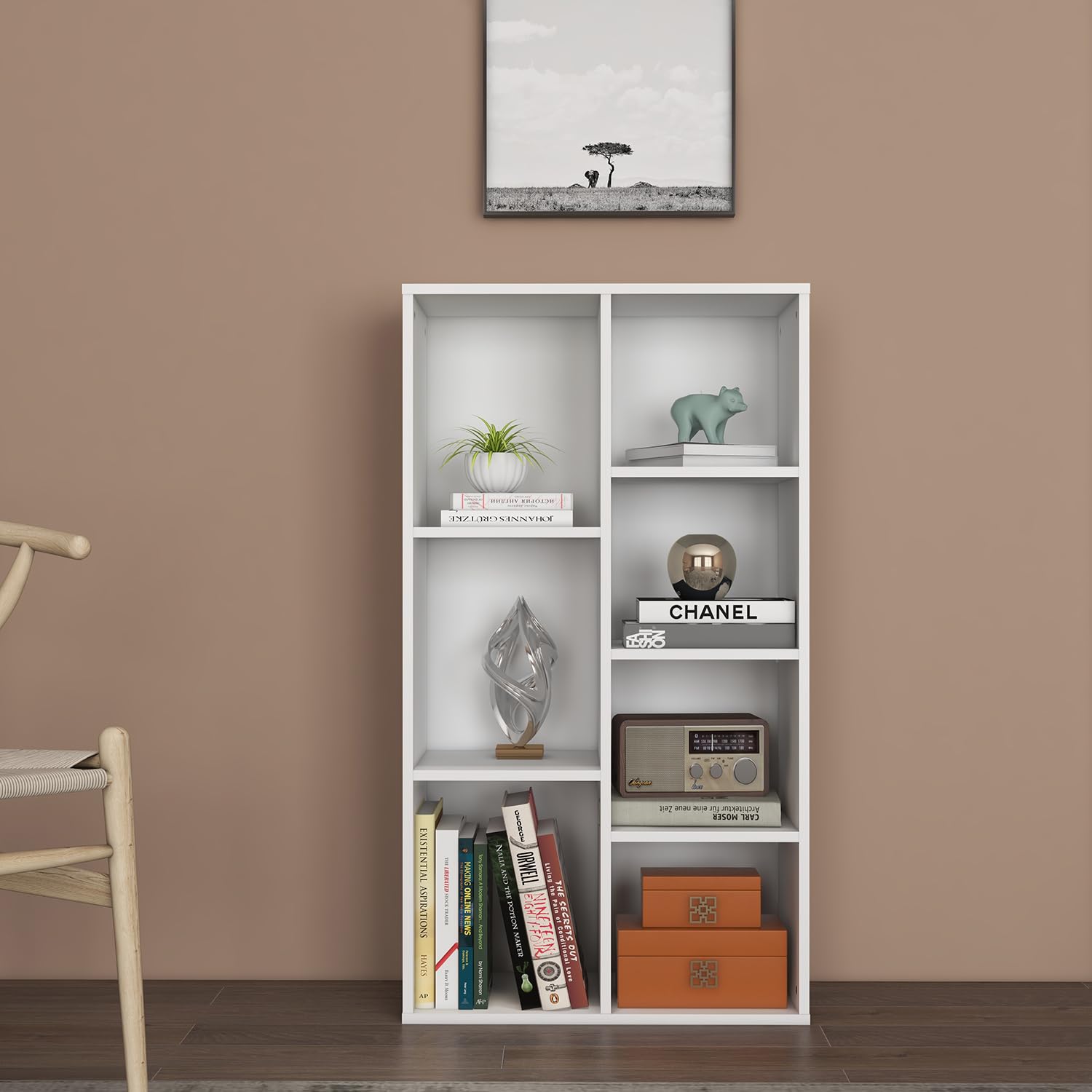 Tangkula 9-Cube Bookshelf, Freestanding Open Bookcase, Modern Cube Storage With Anti - View #6