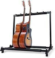 Vista 1 de Soporte de bajo para múltiples guitarras con soporte plegable (5 espacios)