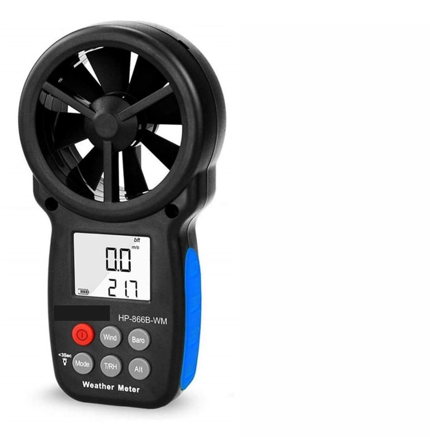 Anemometer HP-866B-WM Wind Speed Meter Digital Sensor Cup Anemometro 30m/s Hand-held Measure Tool Air Humidity