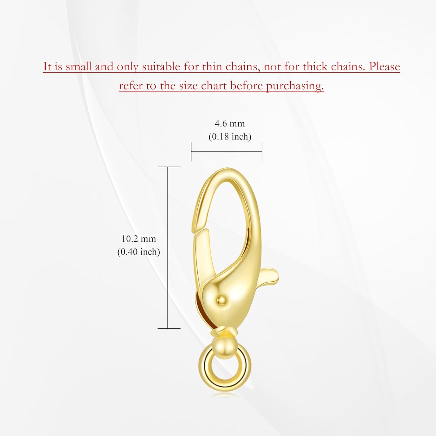 14K Gold Jewelry Clasp Necklace Extender Clasp Bracelet Extension Connector for DIY Necklace Bracelet Anklet Jewelry Making (Style 12)