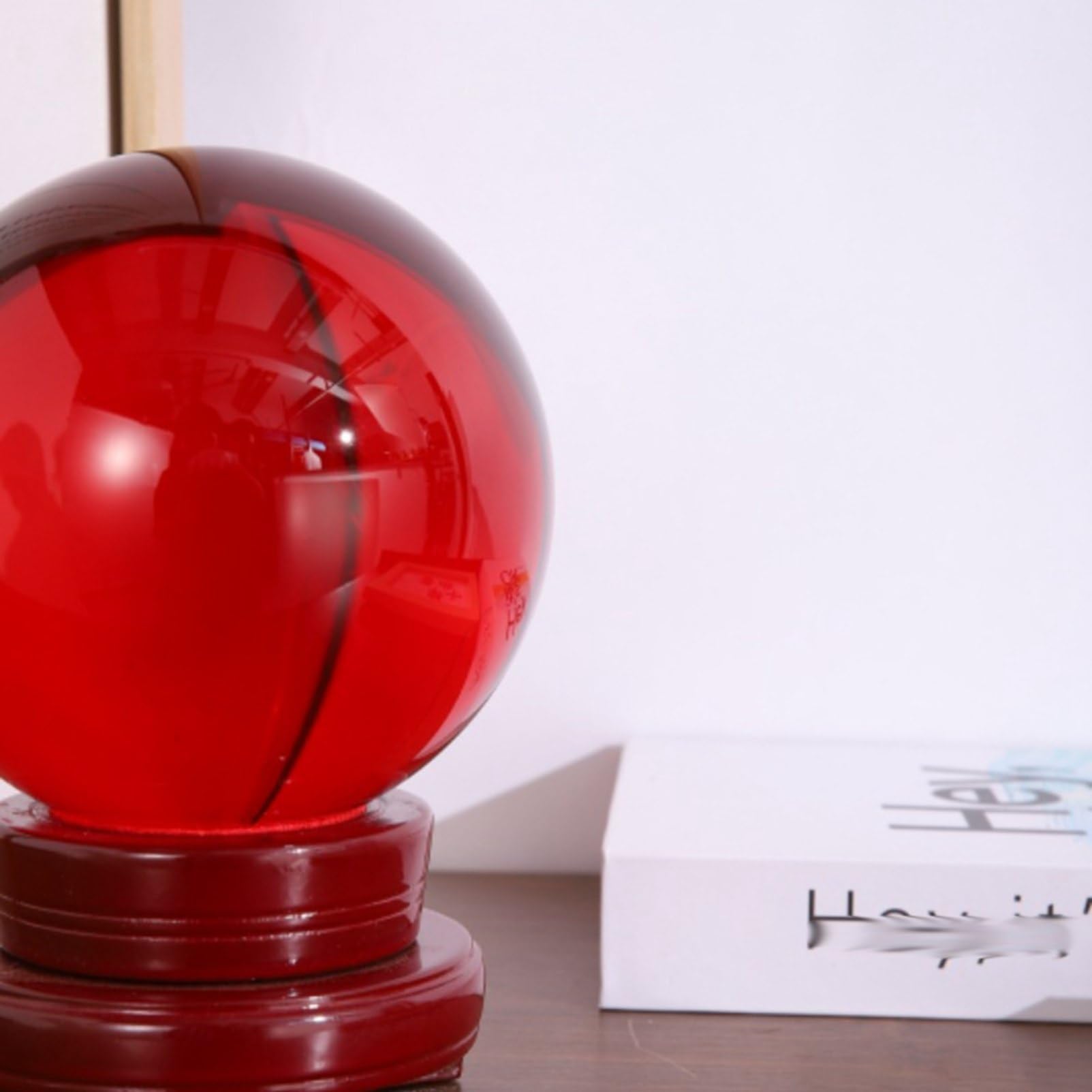 送料無料 置物 水晶玉 クリスタル 銀河 10cm クリスタル台座付き