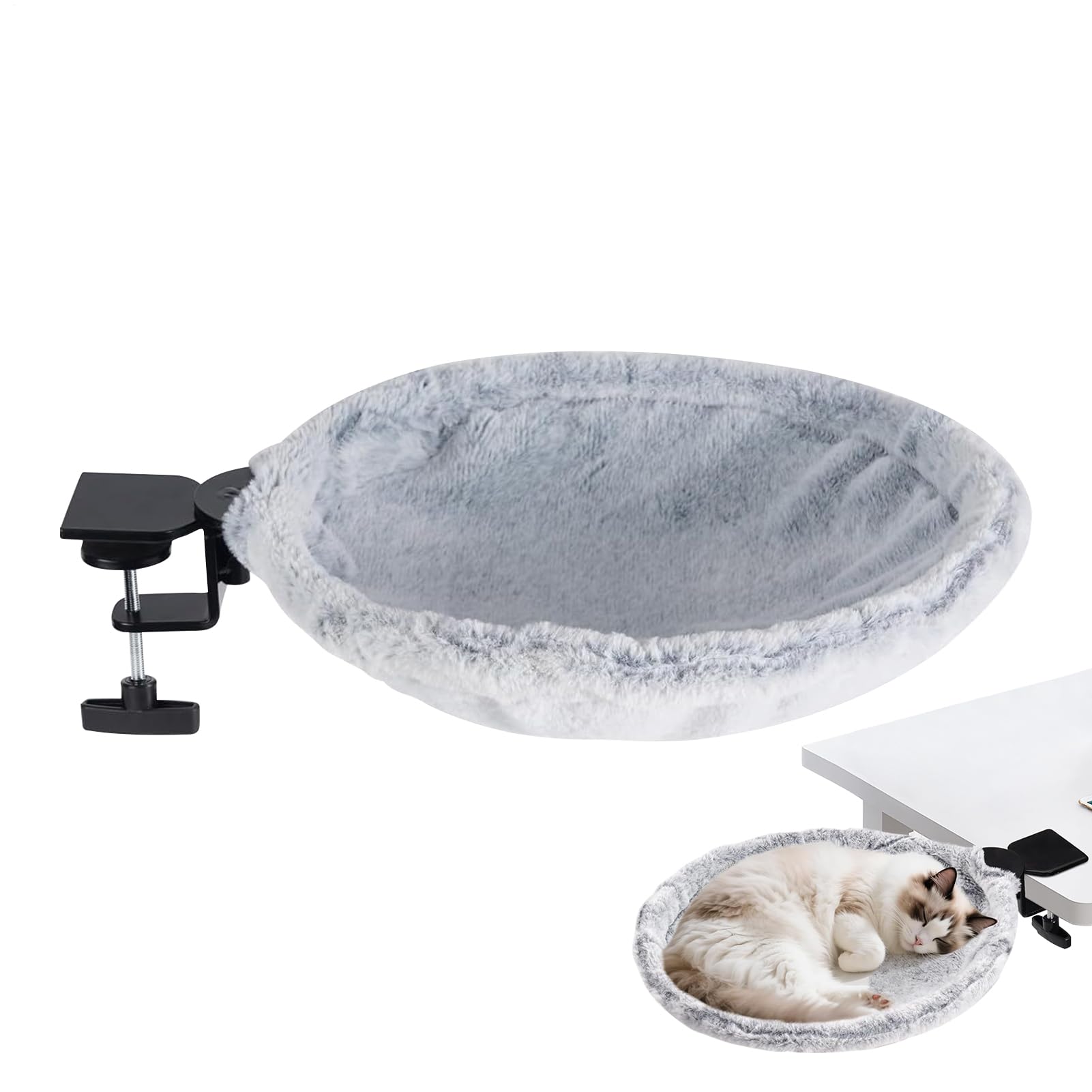 Hammock da scrivania per gatti - letto rialzato lavabile 1650G, cornice forte, contiene 50 libbre, morbido traspirante | Kitten Lounge per rilassamento per interni su banco da banco di lavoro