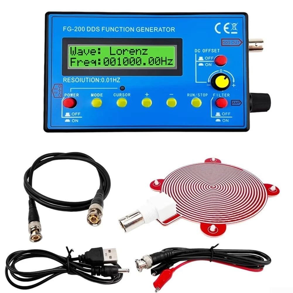 DDS Signalgeneratormodul FG-200 0,01 Hz bis 100 kHz mit 15 Wellenformen für Sinus-Quadrat-Dreieck-Exponential- und Impulsanwendungen