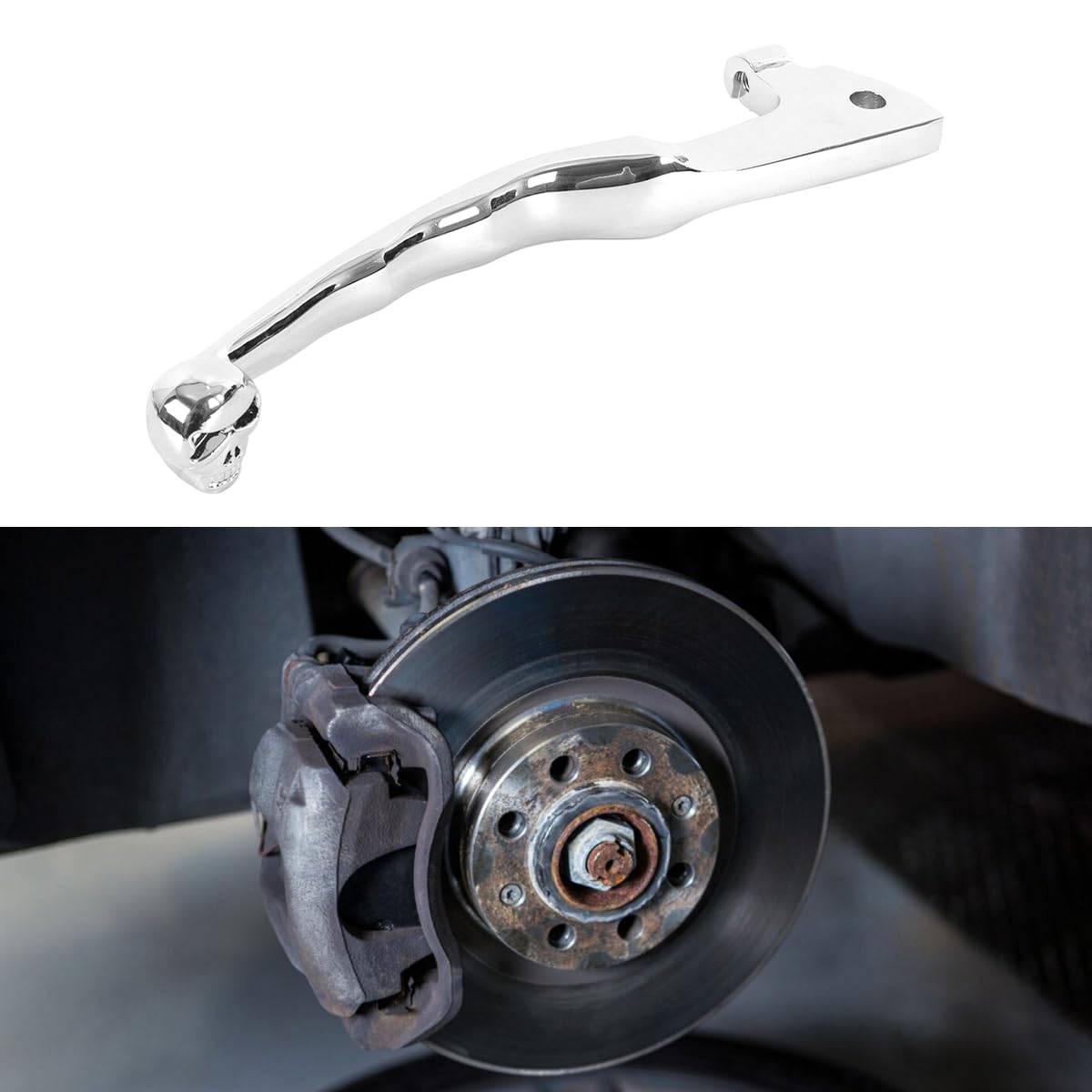 Coppia di leve freno frizione in alluminio a forma di teschio compatibili con Yamaha Virago 250 535 700 750 1000 1100 V-Star