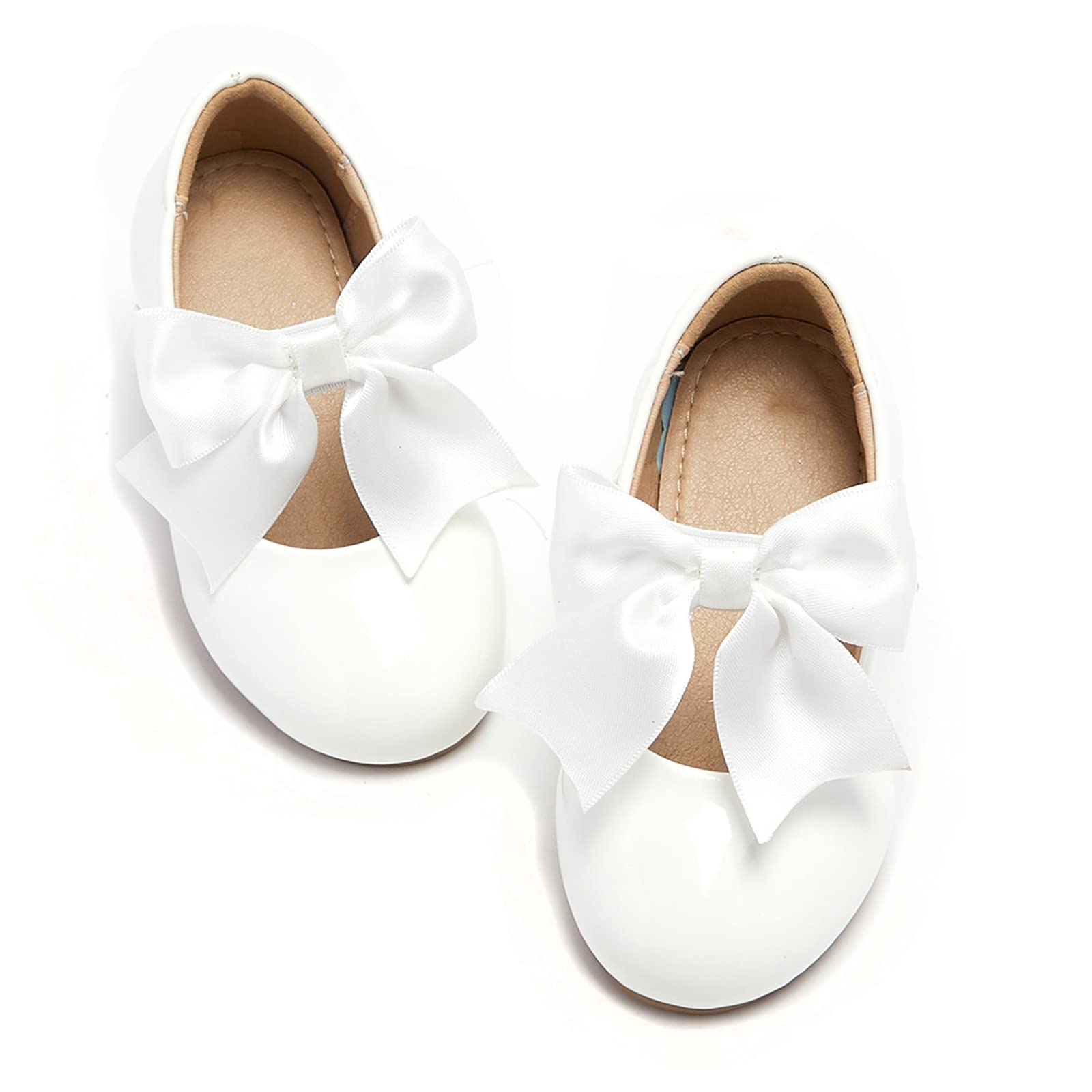 ESTINE Mary Jane Flats for Toddler Girls Little Kids Glittery Dress Princess Wedding Ballet Shoes