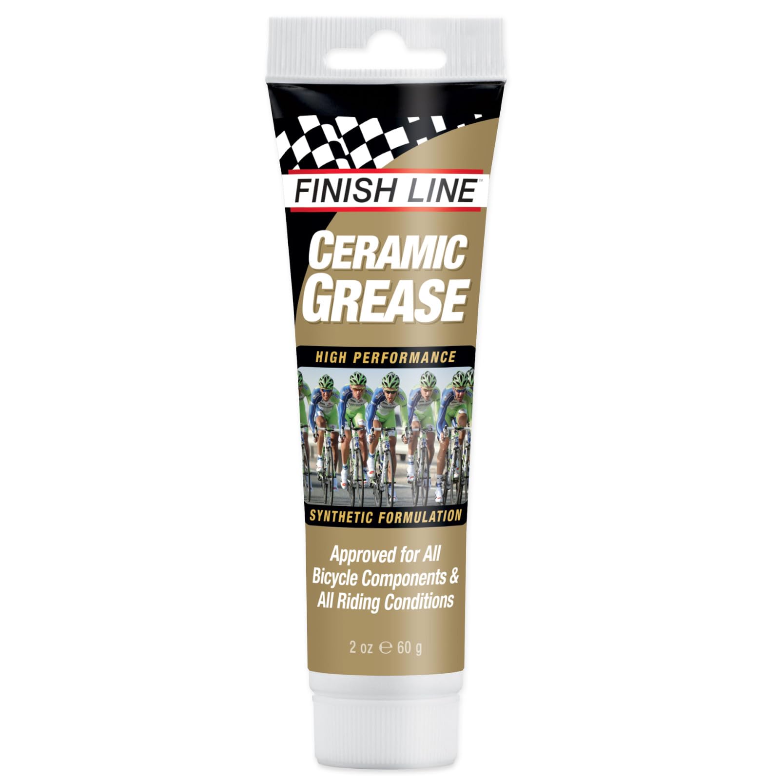 Finish Line Ceramic Grease for Bicycles, Advanced Ceramic Bearing Lubricant for Bottom Brackets, Hubs and Headsets, Reduces Friction and Heat, Waterproof Rust Protection