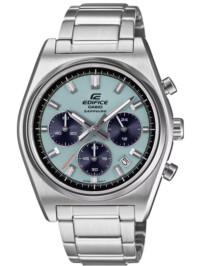 Image of Casio Edifice EFB-703D Series | Motorsport Inspired | Multi-Dial | Date Indicator | Water Resistant | Analog Chronograph Watch | Silver|Teal