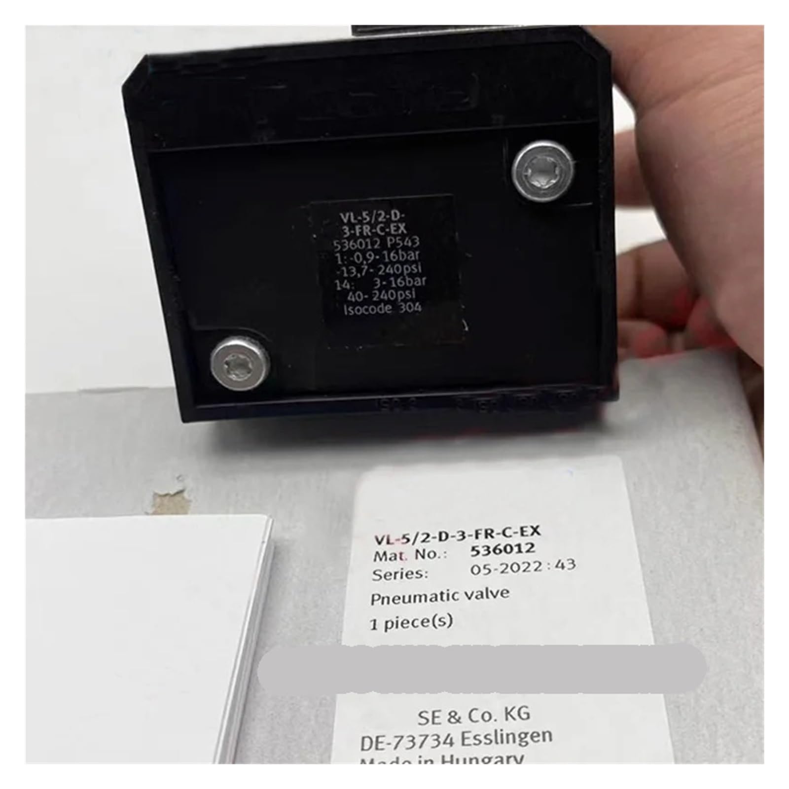 1 szt. Pneumatyczny zawór sterujący VL-5/2-D-3-FR-C-EX 536012 VL-5/2-D-3-C-EX 536009 (VL-5-2-D-3-FR-C-EX)