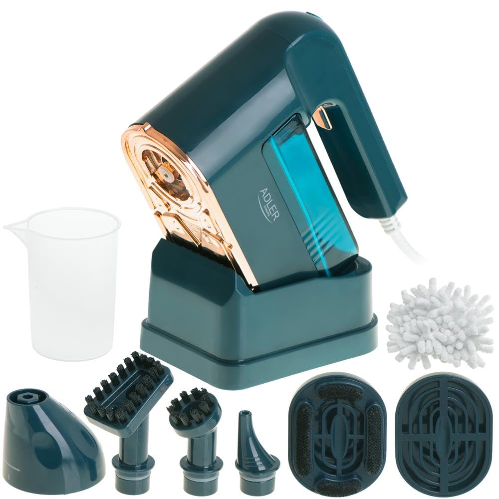 ADLER Limpiador a vapor 1200 W de potencia nominal, 5 accesorios de limpieza