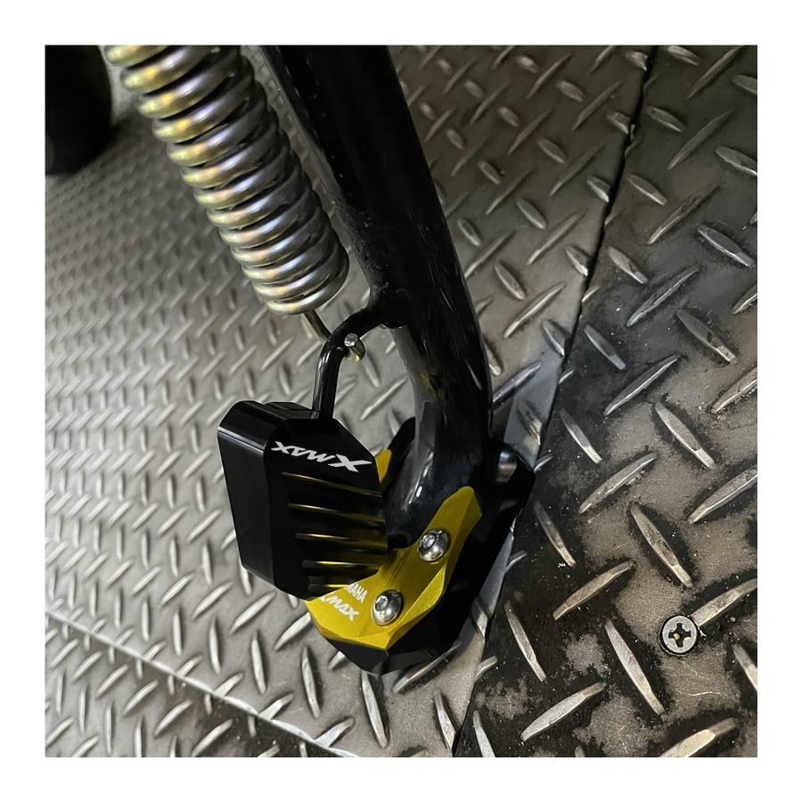 Estensione Cavalletto Laterale In Alluminio CNC Per Yamaha XMAX 125 250 300 400 - Piastra Ingranditrice Antiaffondo