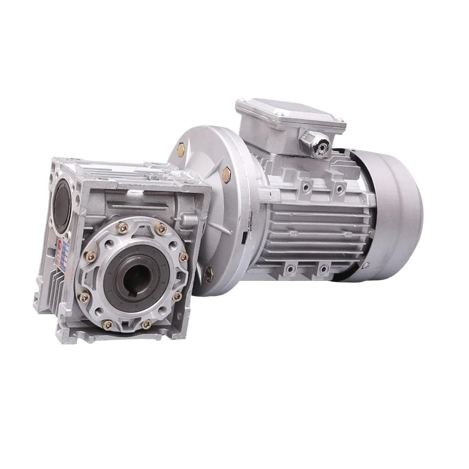 JNURGWLYH 1pcs NMRV075 1:5/7.5/10/15/20/25/30/40/50/60/80/100 Ratio 3-Phase Aluminum Worm Gear Reducer with Motor 1.1 1.5 2.2 3KW(RATIO 60-3KW 100B5)