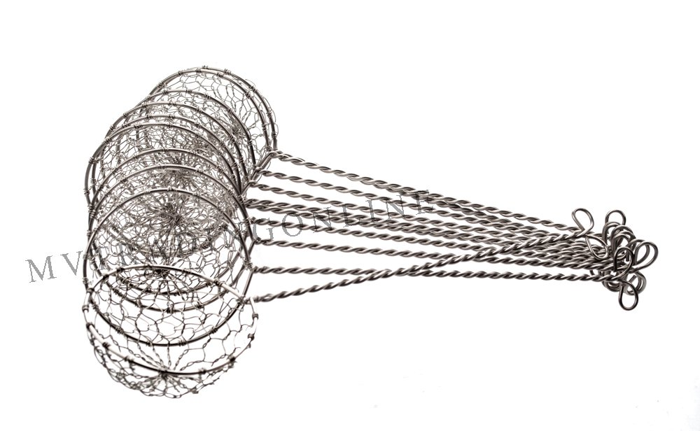 New Star International SSK-2 Stainless Steel Asian Spider Skimmer Strainer, 2½-Inch, Set of 10