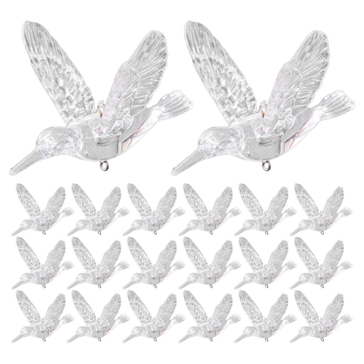 Oiseaux volants transparents pour décorer un mariage poétique ou une vitrine printanière