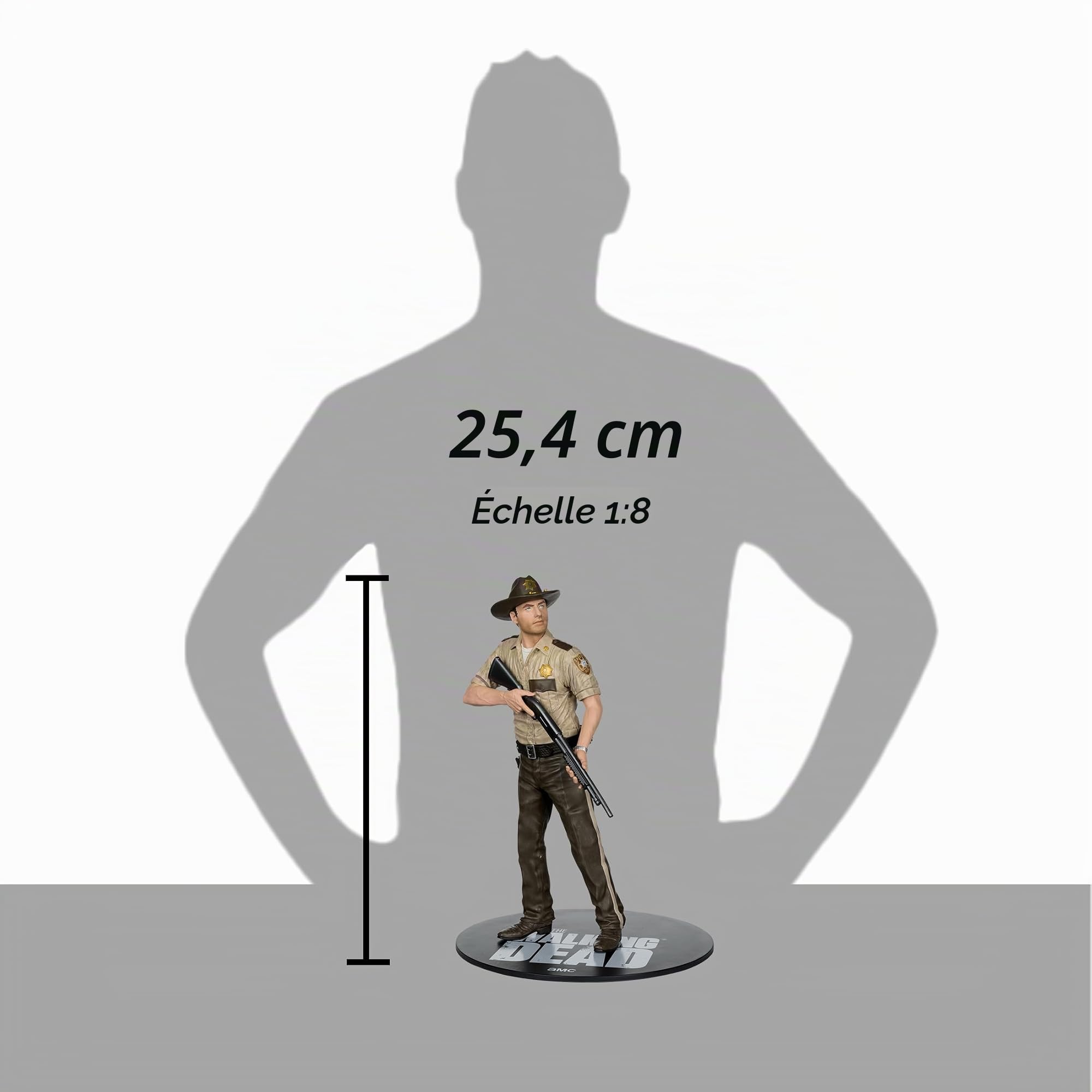 McFarlane Toys – The Walking Dead Rick Grimes Figurine posée à l'échelle 1:8