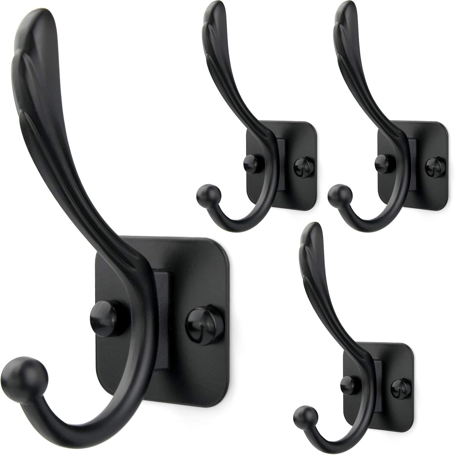 Arks Royal Heacy Duty Coat Hat Hooks,Wall Mount Hanger, 4