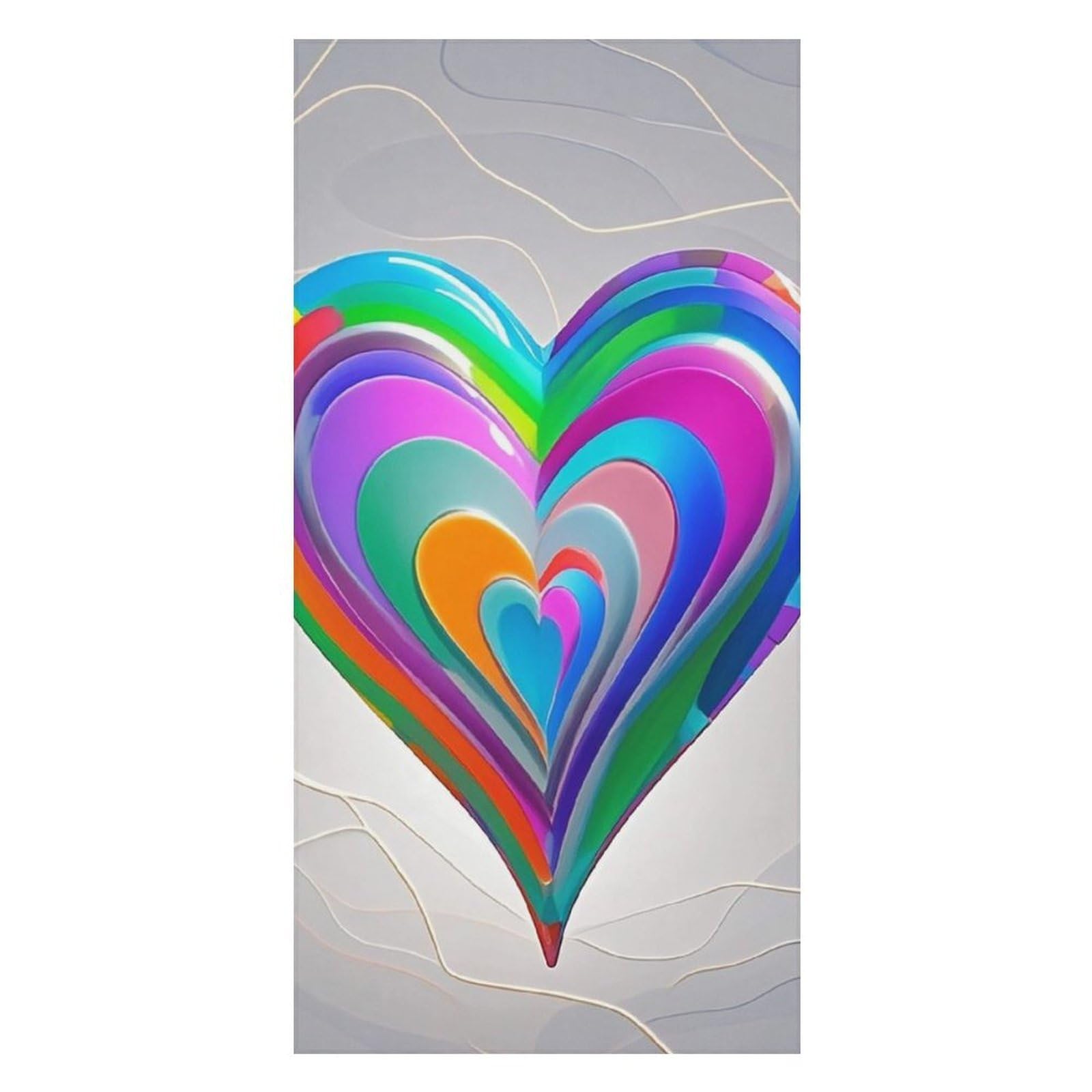 Colourful Heart Beach Towels Extra Large, Quick Dry Absorbent Multipurpose, Oversized Beach Towel, Sand Free Foldable Lightweight, Travel Towel, For Beach Pool Camping Travel Vacation, 63x31.5 in