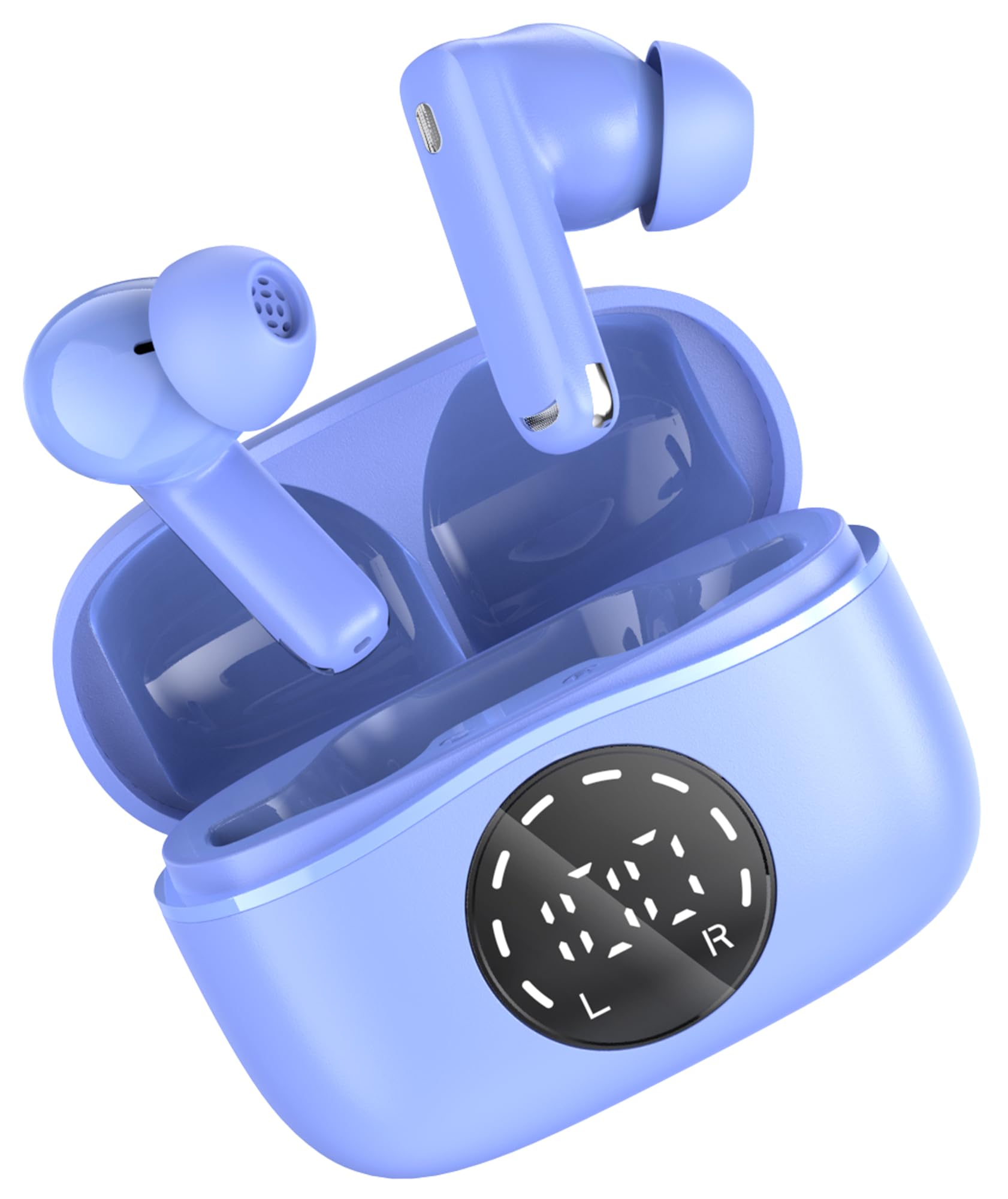 Wireless Earbuds, 2024 Bluetooth 5.4 Headphones with 4 ENC Noise Cancelling Mics, Bluetooth Earbuds Deep Bass Stereo, Wireless Earphones for Android/iOS New, Blue