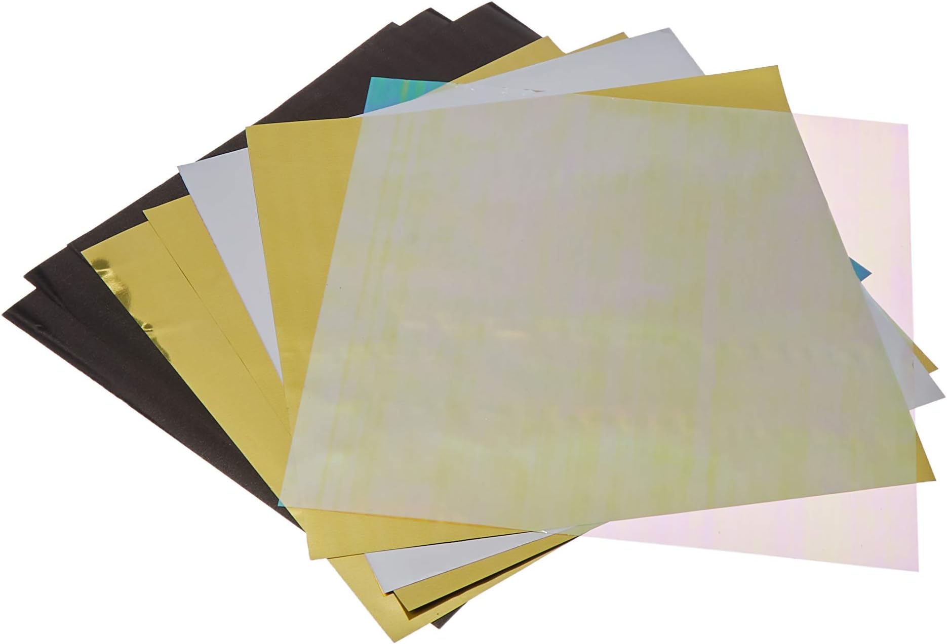 Kimberbell Embellishment Mylar Sheets - Neutral Tones: KDKB127, Includes: 12 Mylar Sheets, Size 7 in x 7 in, Assorted Colors Available
