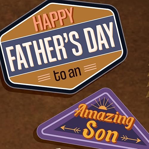 Miniatura 6 de Prime Greetings Tarjeta del día del padre del hijo, hecha en Estados Unidos, ecológica, tarjeta gruesa con sobre de primera calidad de 5 x 7.75