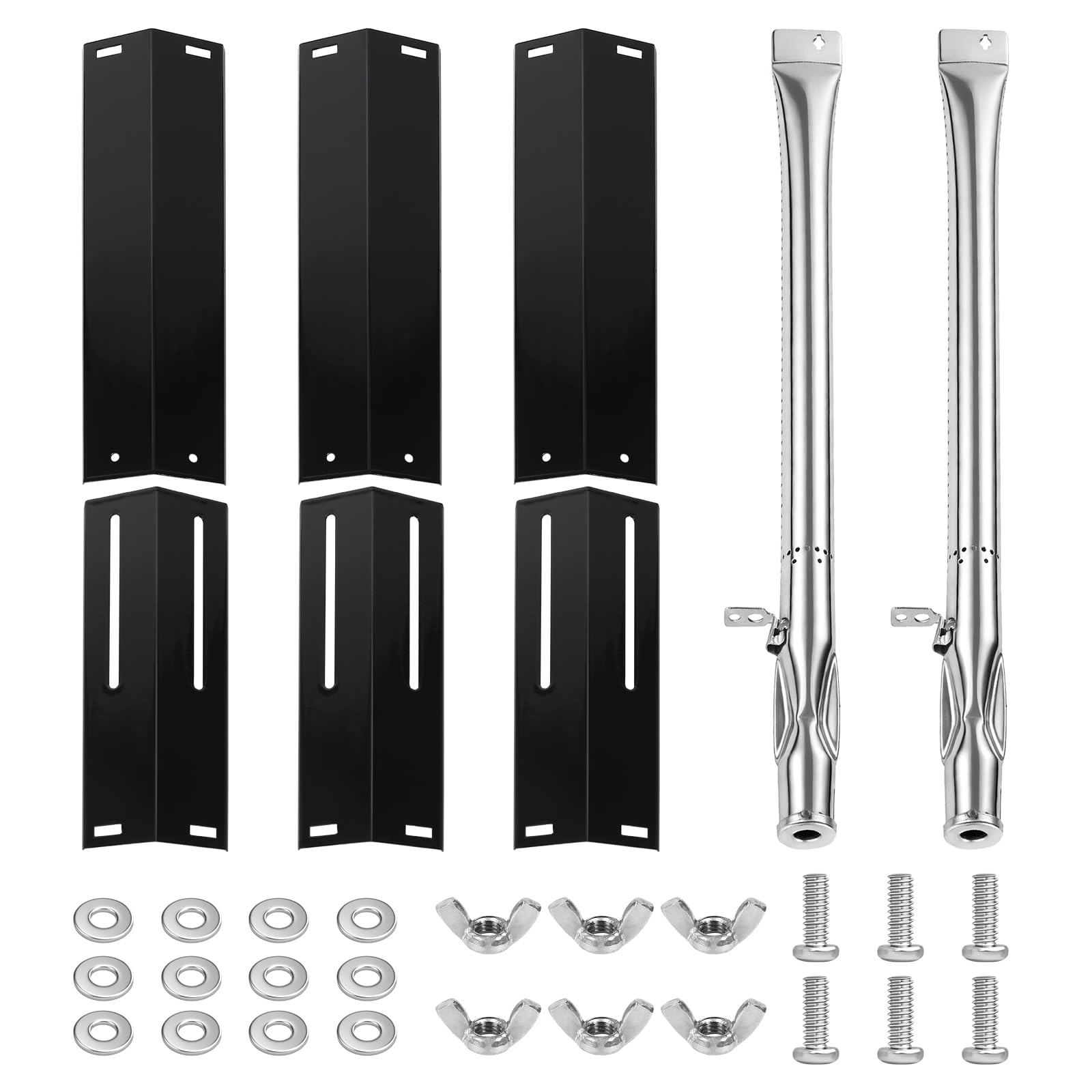 Photo 1 of Grill Parts for Pit Boss Pro Series 1100 Replacement Kit for Pit Boss PB1100PSC1 PB1100PSC2, for Pit Boss Grill Replacement Parts, Stainless Steel Burners, Adjustable Heat Plates