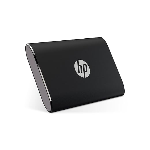 HP P500 500GB Portable SSD - Up to 380MB/s - USB 3.2 External Solid State Drive, Black - 7NL53AA#ABC