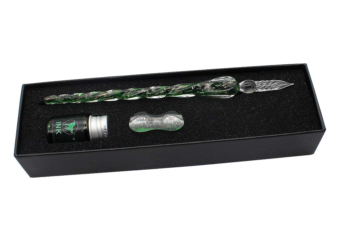 Luminous Glass Dip Pen Set - Starry Sky Calligraphy Pen With Ink