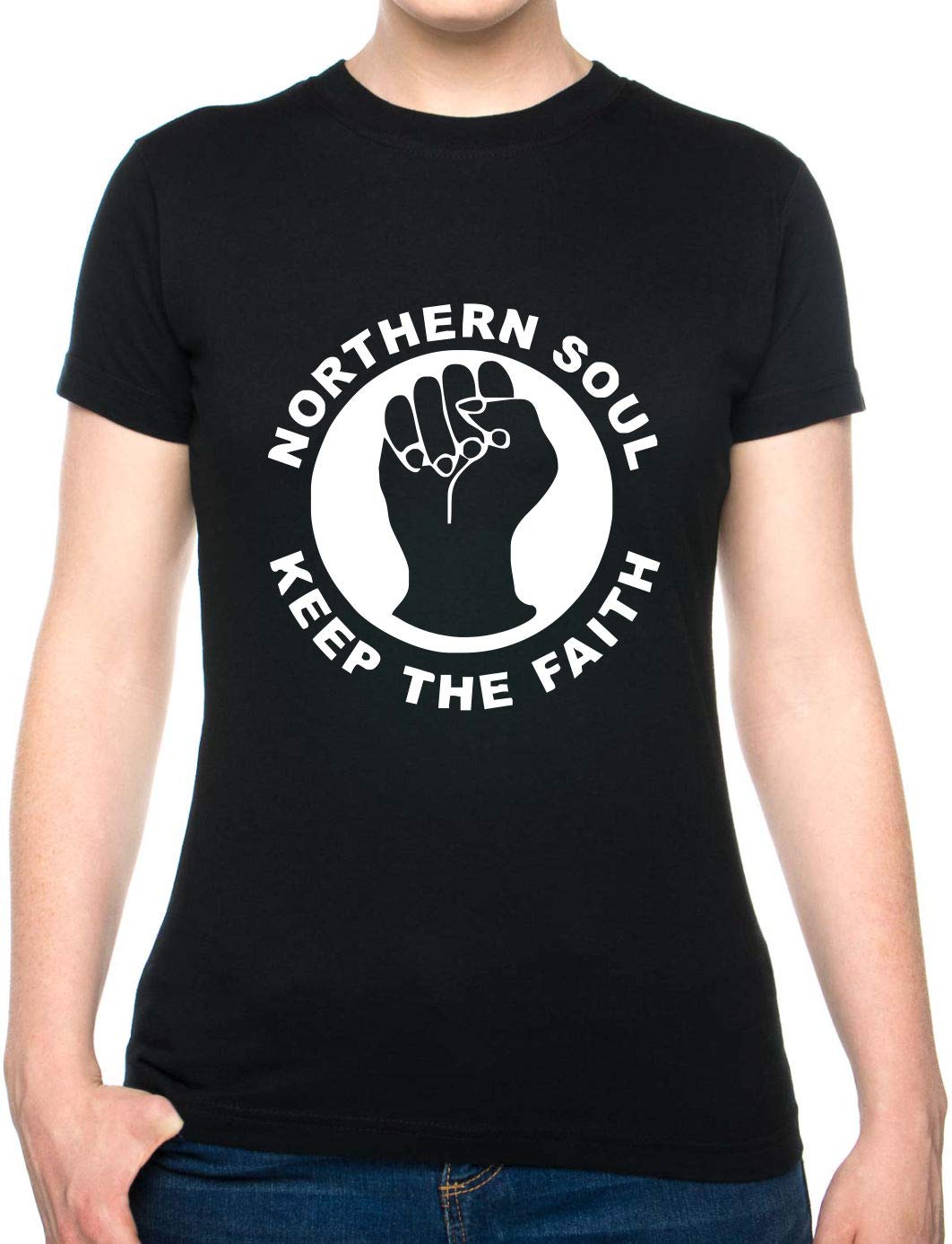 Print4U Northern Soul Music Lovers Womens T-Shirt Funny Birthday Ladies Medium Black
