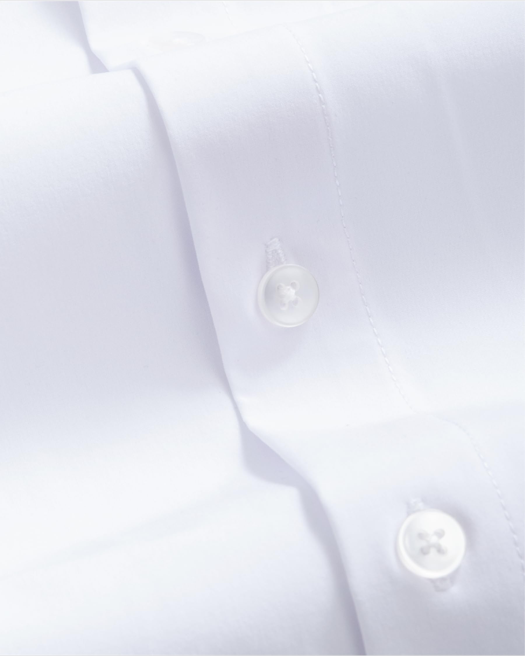 &Collar Camicia da Uomo Slim Fit a Maniche Lunghe Performance, Bianco, L