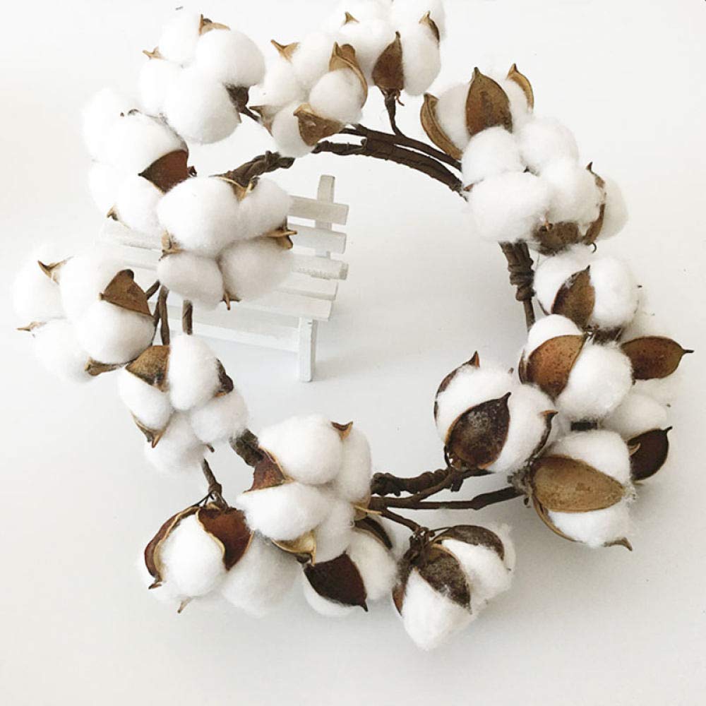 décoration de Noël Guirlande de Noël Fleur Lien Jour décorations Ornements de Porte Ornements Suspendus Coton Fleurs séchées Simulation Fleur Fleur, Gris Clair