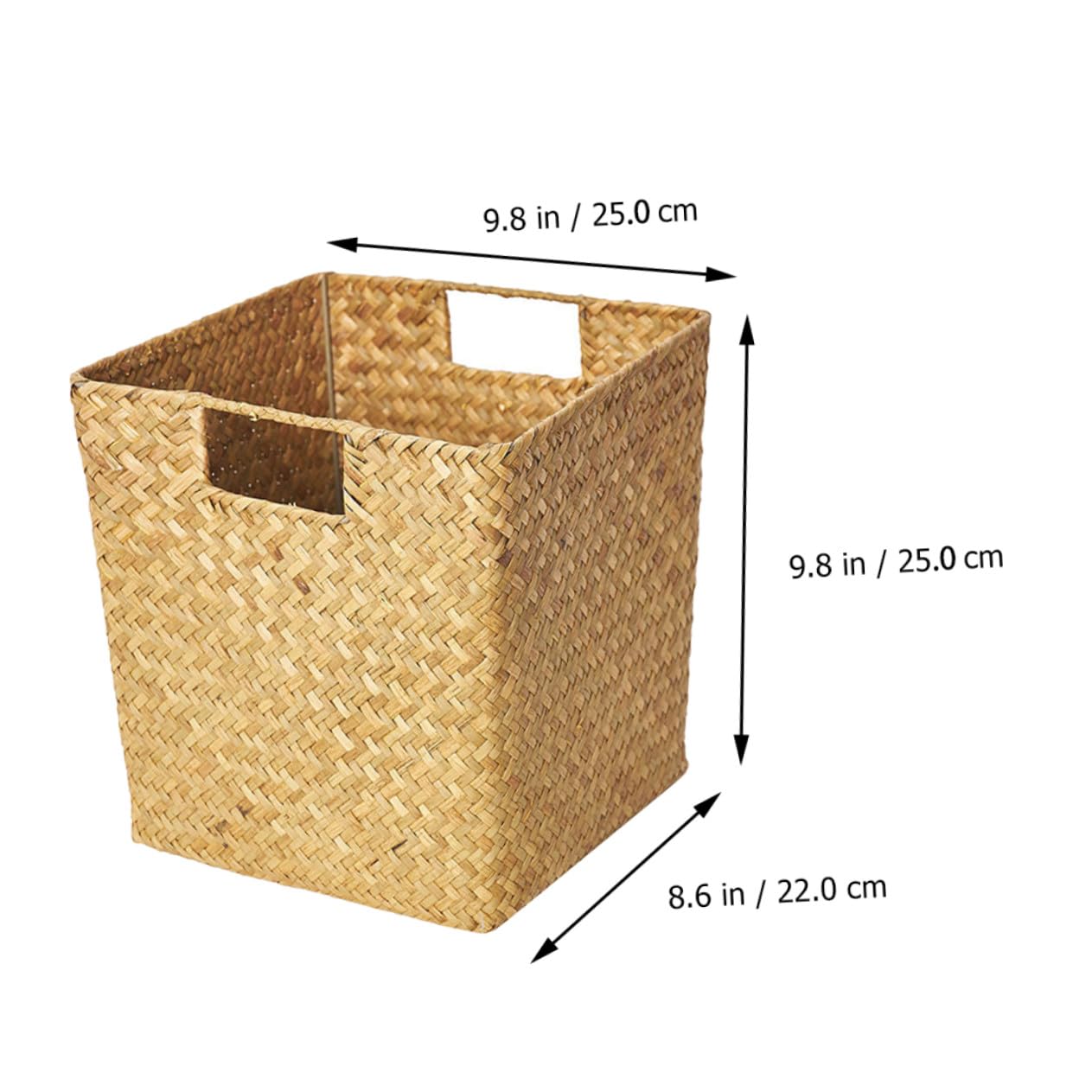 Panier Tissé à La Main En Algues Marines Jaune Panier Artisanal Décoratif Dimensions Moyennes Naturel Et Pratique Rangement Pour Salon, La Cuisine Ou Salle De Bain