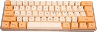 ゲーミングキーボード ゲーミングキーボード フィールキー カラーマッチングキーボード オフィスゲーム用 有線メカニカルキーライン USB用 ホームオフィス ゲーム用キーボード 60% (オレンジ