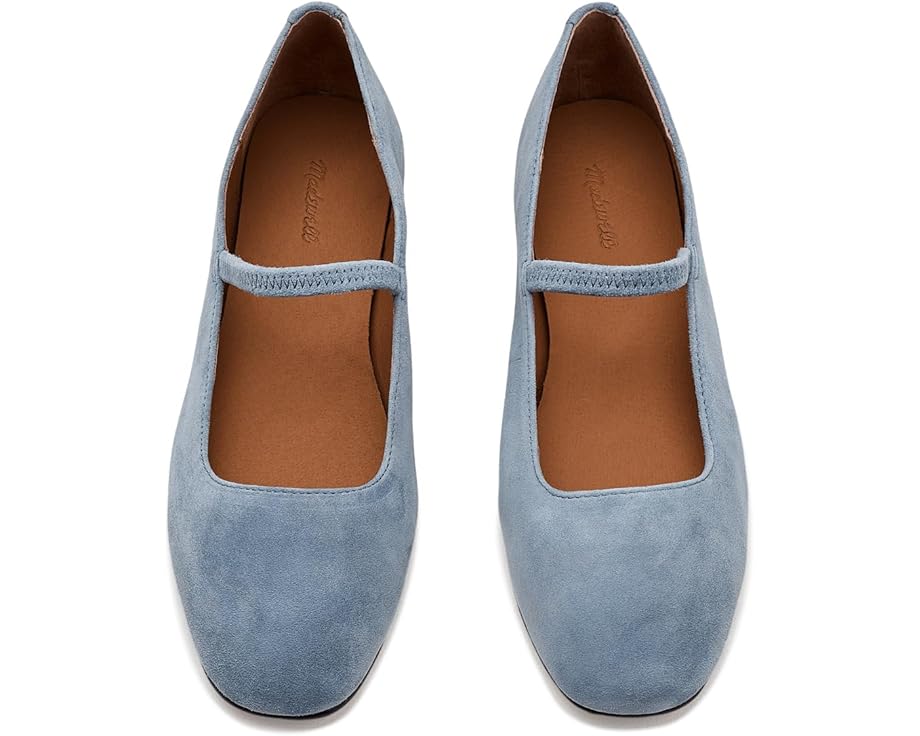 Madewell The Greta Ballet Flat In Suede - Top View