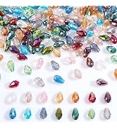 10kits Tear Drop Glass Bubble Ball With Bead Cap Jewelry