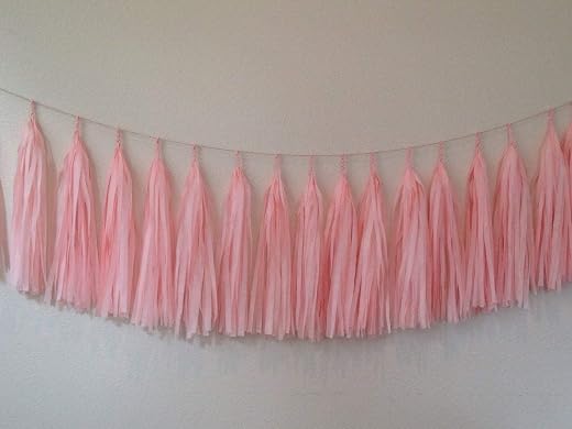 AMFIN® (Pack of 2) Party Decorative Paper Tassels Garland for Wedding Home Wall Decor Anniversary , Baby Shower, Kids Part...