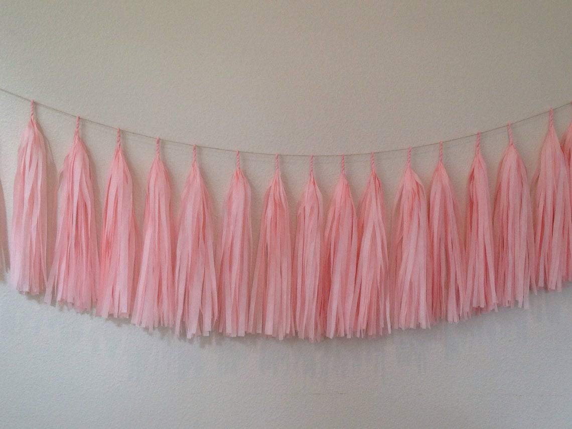 AMFIN® (Pack of 2) Party Decorative Paper Tassels Garland for Wedding Home Wall Decor Anniversary , Baby Shower, Kids Part...