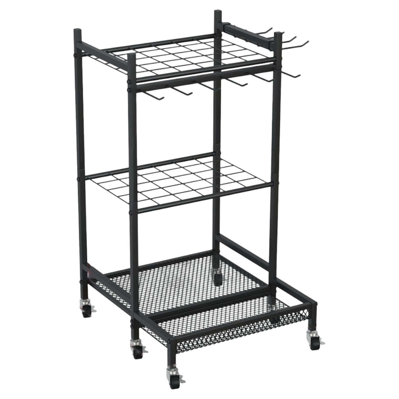 Organisateur d'outils de jardin à roulettes pour déplacer facilement votre matériel