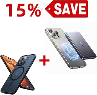 TORRAS Magnetic Case & Magnetic MiniMag Power Bank, 10,000mAh - Buy Together to Save 15%