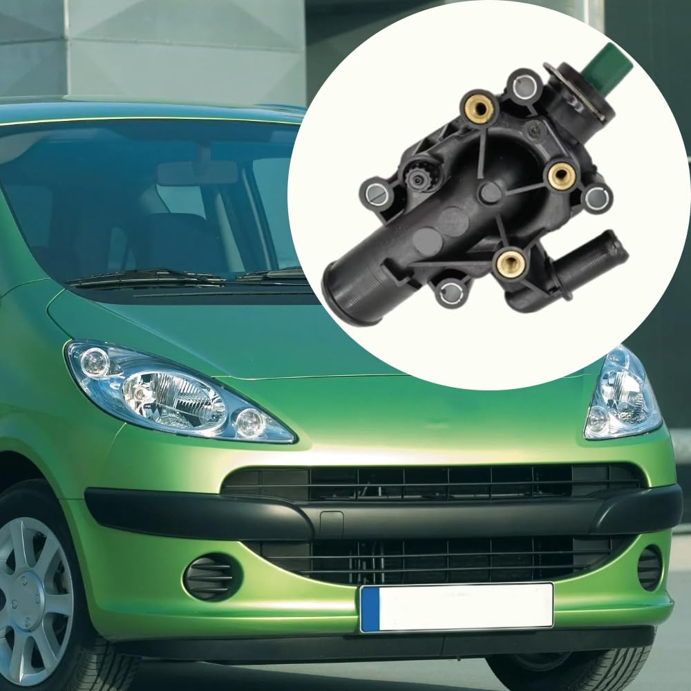 Termostata,Corpo Termostata,Assemblaggio per Corpo Termostato per Auto Refrigerante Compatibile con Peugeot 1007 206 207 307 308 1336Z0