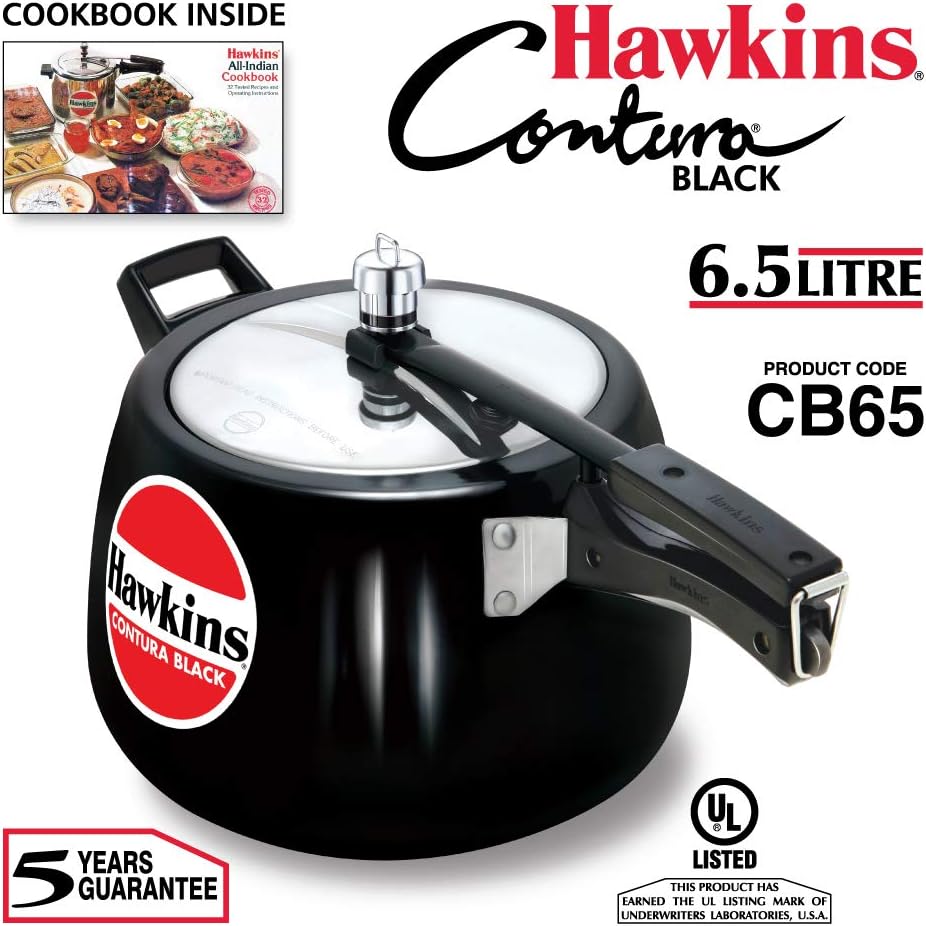 Buу 1 gеt 1 Hawkins CB65 Hard Anodised Pressure Cooker, 6.5-Liter, Contura Black