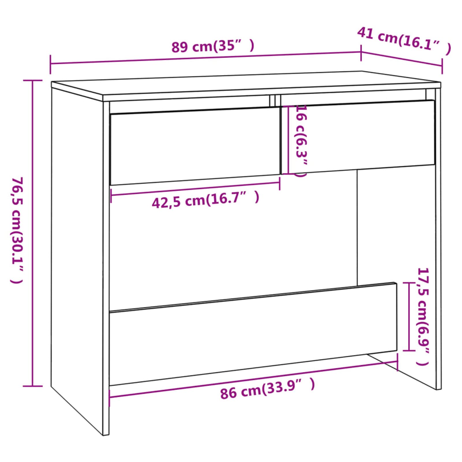 Homgoday Mesa Consola Madera de ingeniería Gris Sonoma 89x41x76,5 cm Mesas auxiliares de salón,Mesa Consola Recibidor Mueble de Entrada Estrecha Clásica