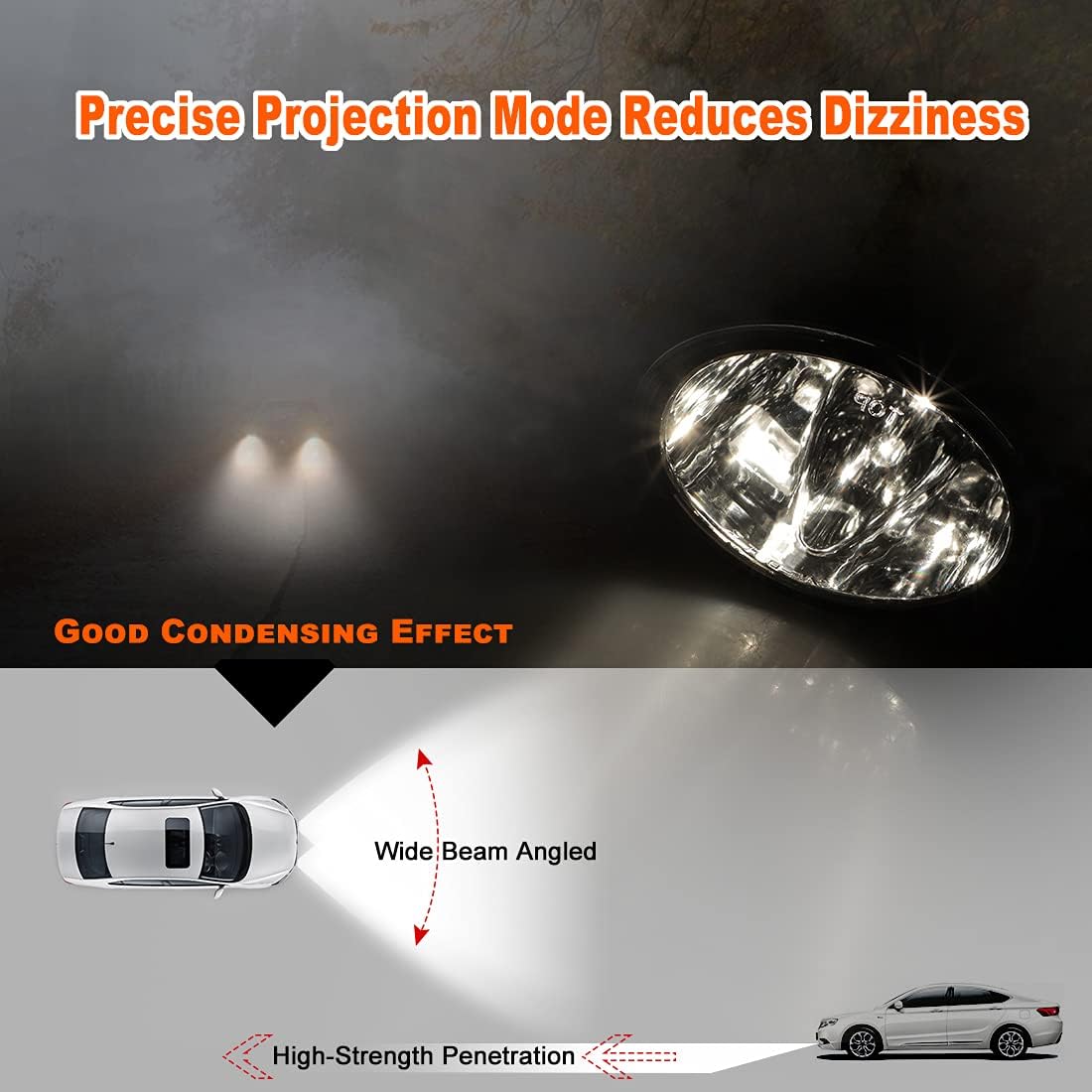 Nixon Offroad Fog Light Set for 2001-2007 Toyota Sequoia, 2000-2006 Toyota Tundra (Not Fit Steel Front Bumper Models) w/Bulbs + Wiring Kit + Switch, Driving Fog Light Assembly Clear Lens