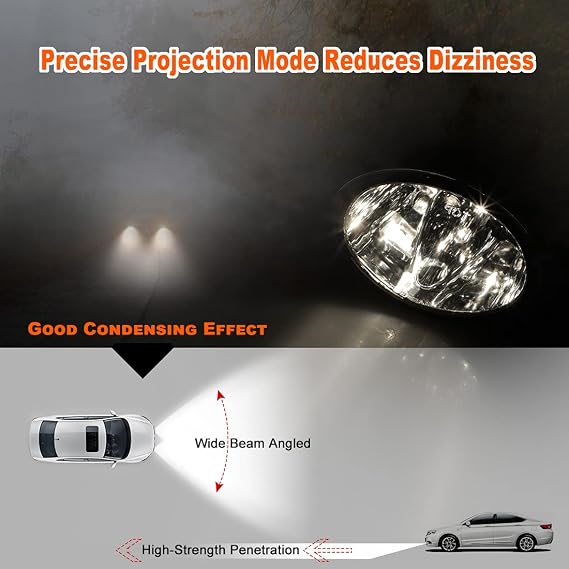Nixon Offroad Fog Lights for Toyota Tundra 2000-2006/Toyota Sequoia 2001-07 | Driving Fog Light Assembly Kit with Bulbs, Wiring Harness & Switch, Clear Lens, Not for Steel Front Bumper Models