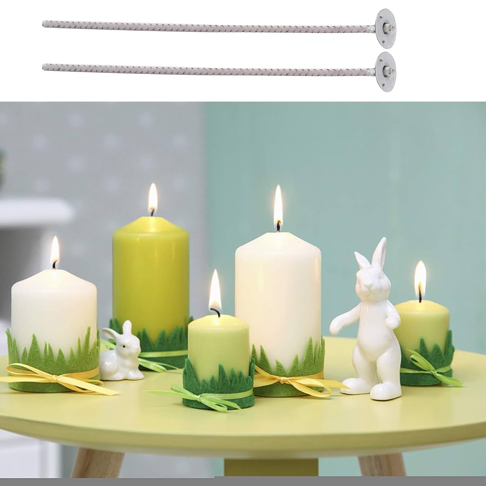 100 Mèches De Bougie Coton 12cm | Naturelles, Sans Fumée | Pour Fabrication Bougies DIY, Cire Fondue