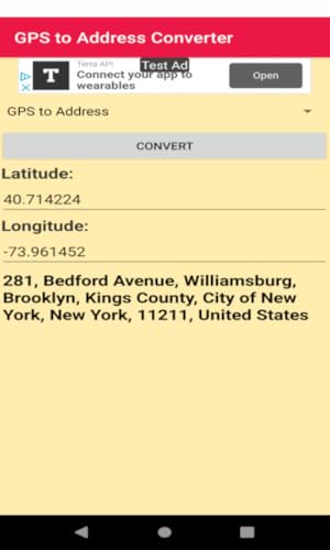 GPS to Address Converter