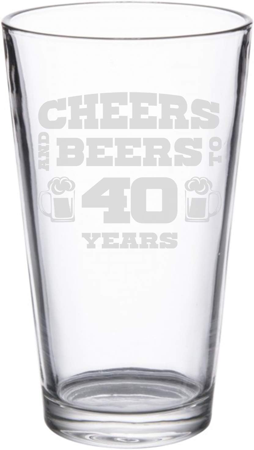 60% оƒƒ Dіѕсоunt NeeNoNex Cheers And Beers To 40 Years Beer Pint - 40th Birthday Gift - 40th Anniversary